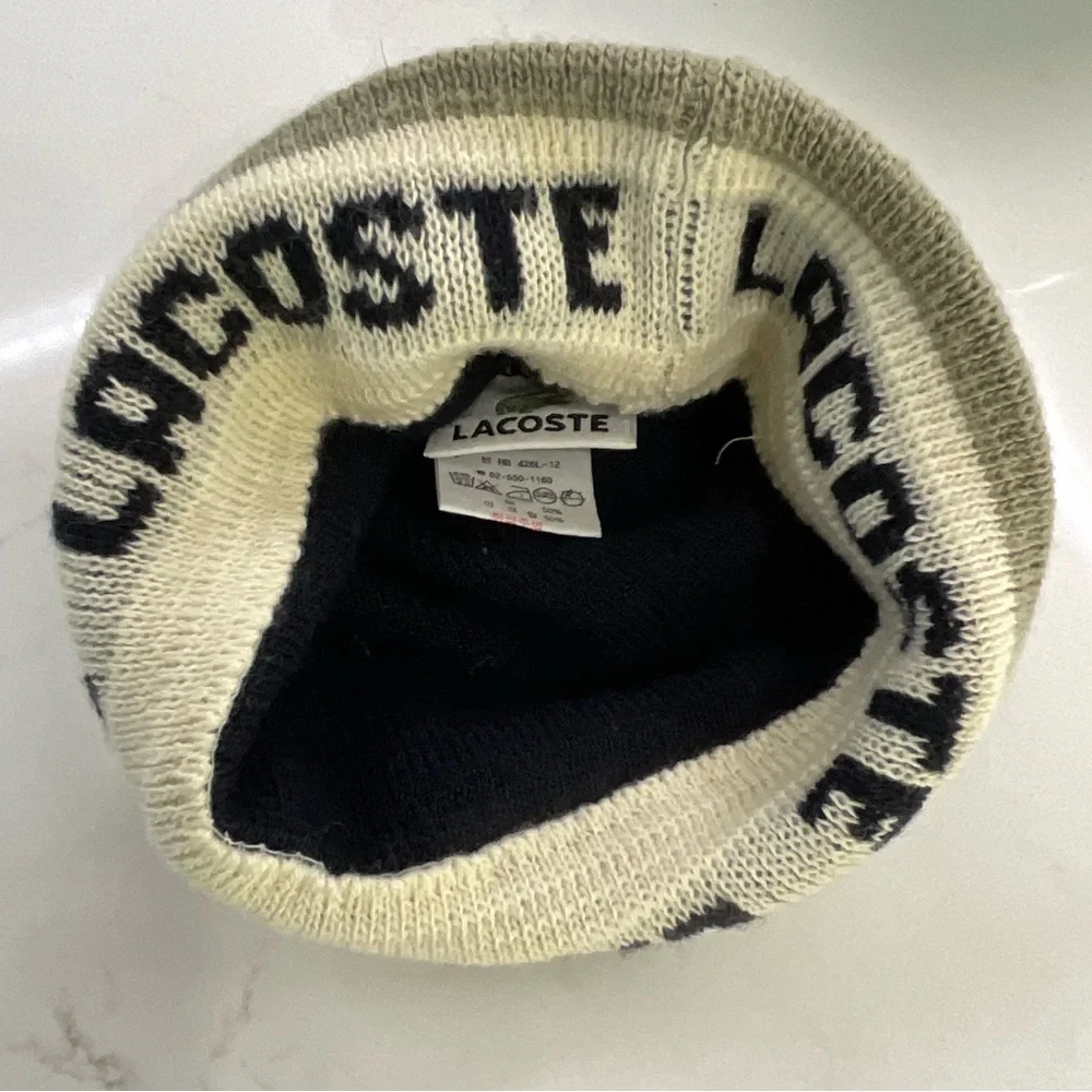 Lacoste youth beanie size free
